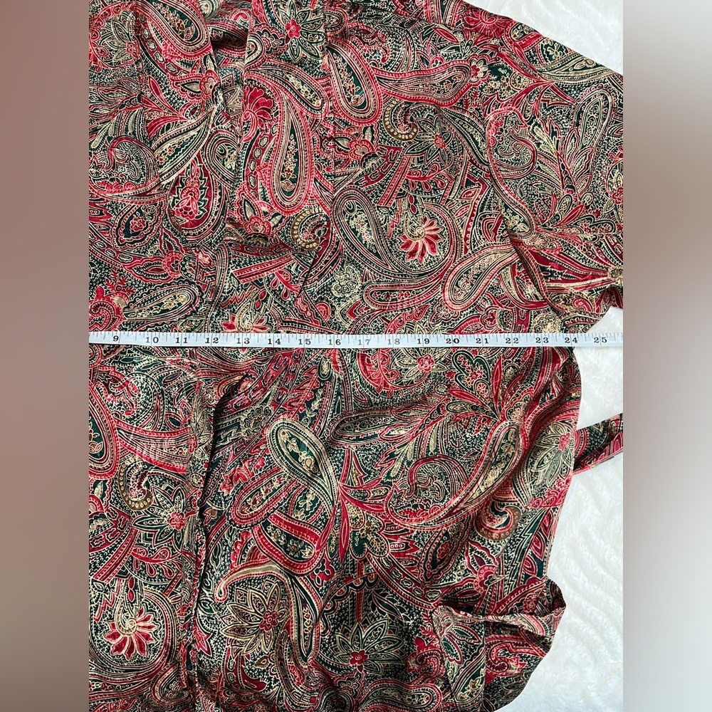 Vintage Victoria’s Secret Paisley Robe Boho Maxi Satin Robe M/L EUC - Picture 8 of 11